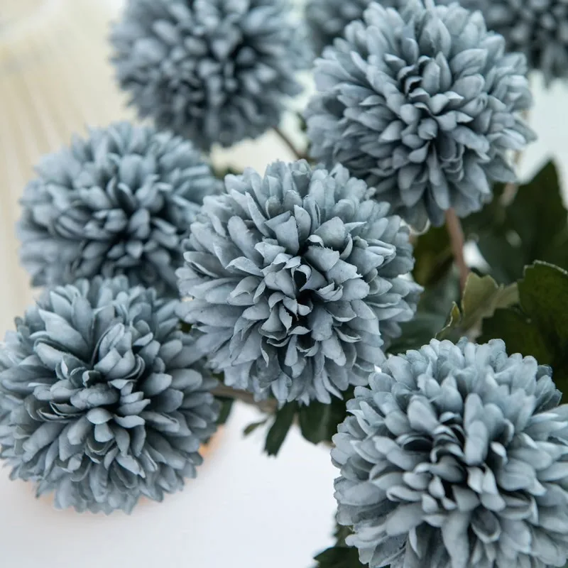 10/15 Stück Künstliche Blumen Seidenkugel Chrysantheme Hochzeits-Brautstrauß Heimtisch Fensterbank Festival-Deko DIY-Geschenk Bühnenrequisiten – Detail 10