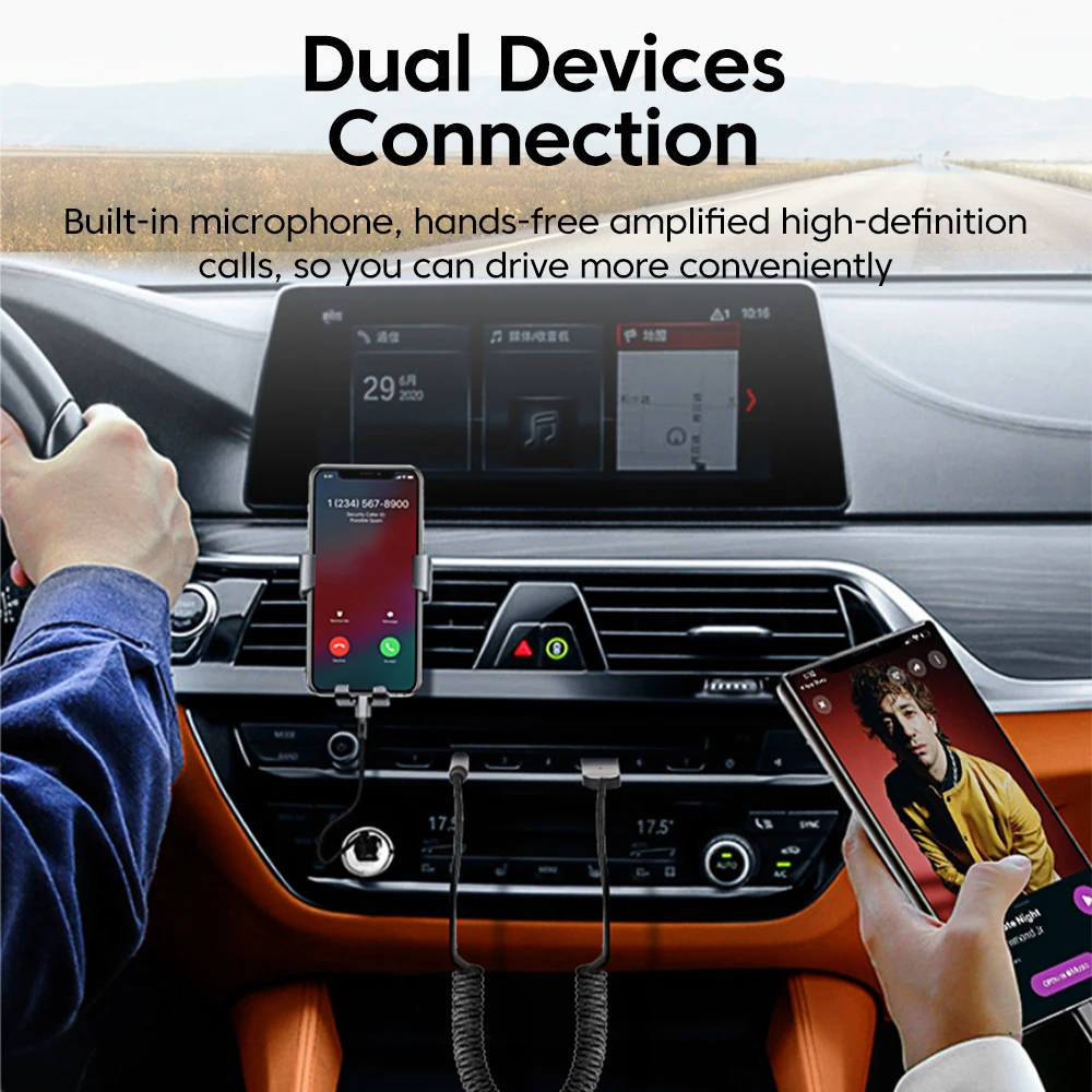 USB بلوتوث 5.4 استقبال Aux بلوتوث محول للسيارة 3.5 مللي متر جاك المتكلم السيارات Handfree سيارة الصوت جهاز إرسال للموسيقى