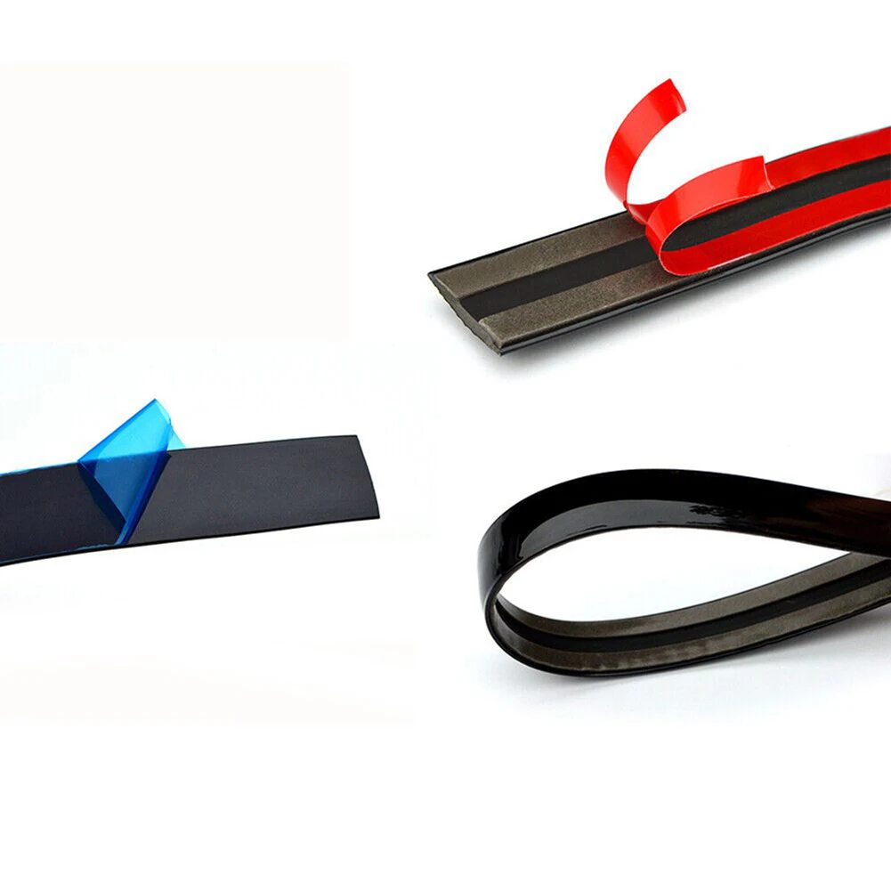 Premium Materials and Easy to Install Car Side Door Black Chrome Strip Bumper Protect Trim Tape Sticker, 10mm x 3 M