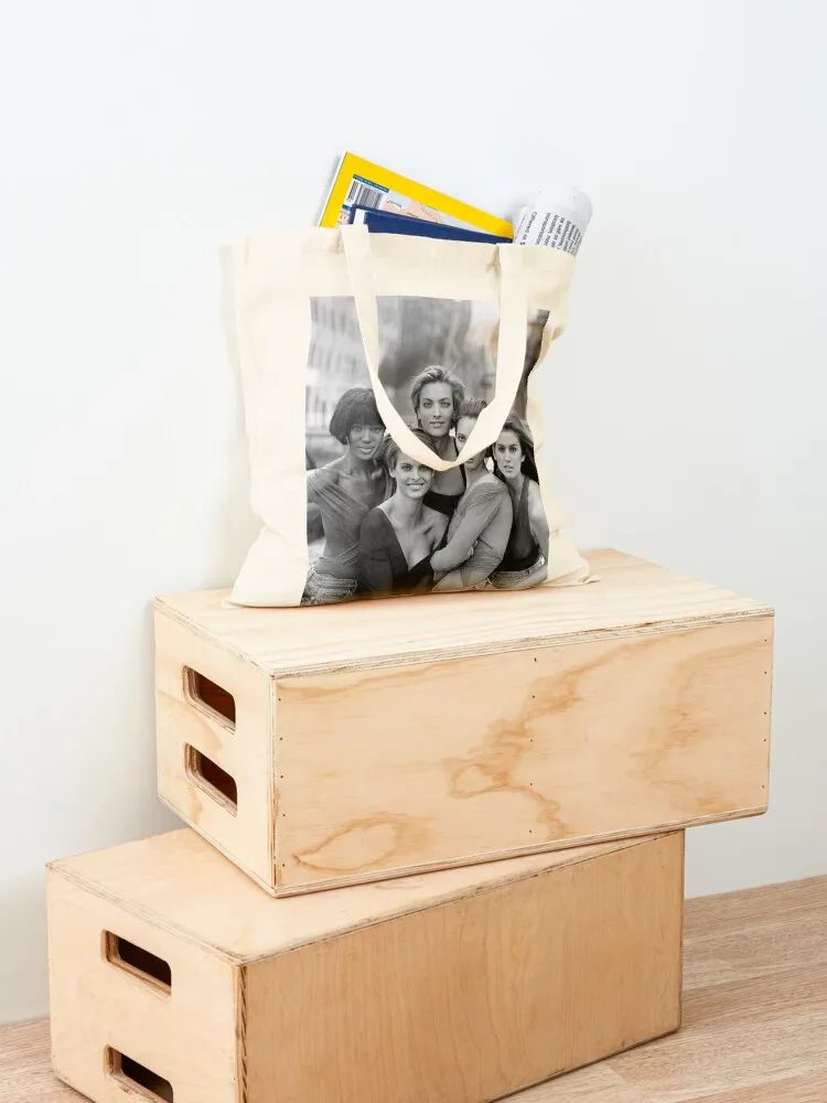 90s Top 5 Supermodel Tote Bag shopper bag woman canvas tote bags woman 2025 canvas tote bags