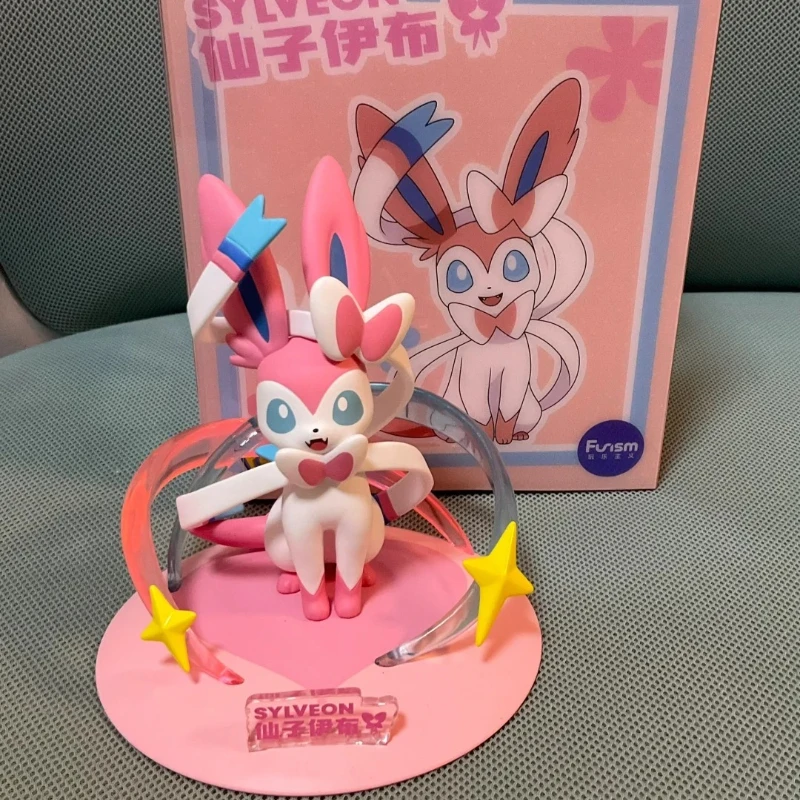 الأصلي حقيقية البوكيمون عمل الشكل Eevee شخصيات كرتونية تحصيل سطح المكتب اليدوية زخرفة اللعب عالية الجودة هدية عيد ميلاد