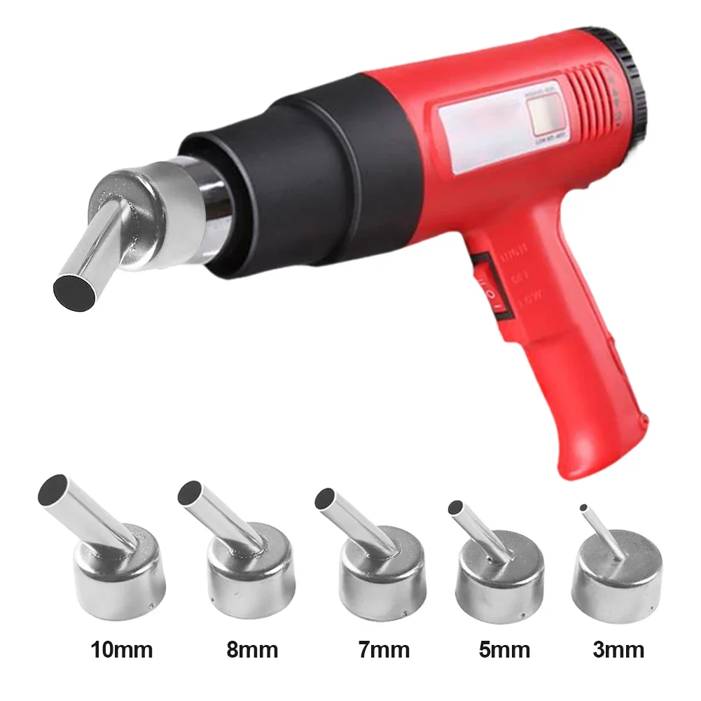 3-10mm Welding Nozzle 45 Degree Curved Angle Heat Gun Sleeve Hot Air Gun Nozzle for 858/858D Hot Air Rework Station Accessories