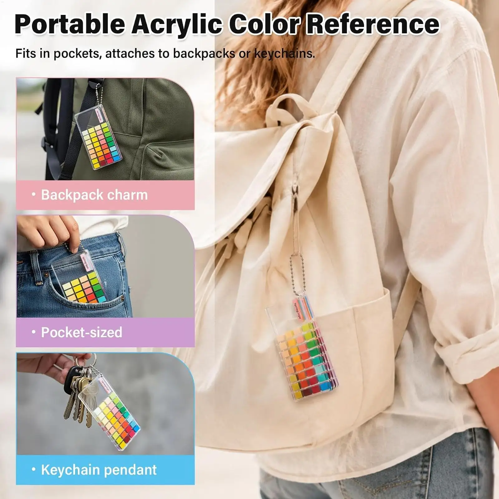 Color Palette Cards Scratch Proof Vibrant 4-Season Portable Makeup Shopping Color Reference Cards For Salon Home Closet Outfits