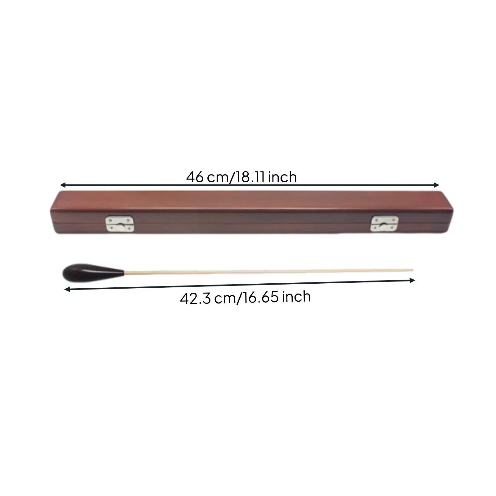 Baguette de direction en bois massif avec poignée ergonomique, guide pour chef d'orchestre, avec étui en bois pour concerts et enseignement en classe