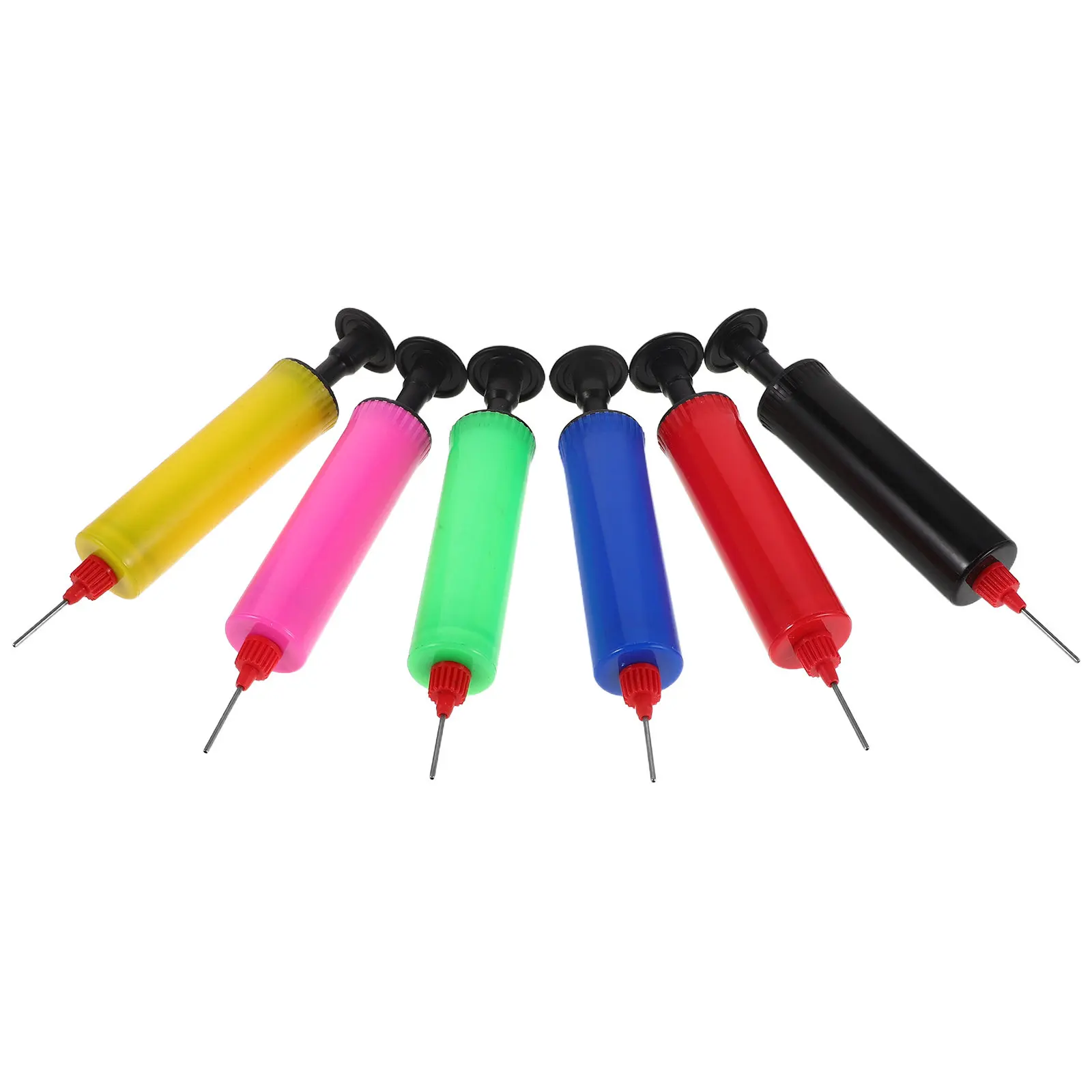 

6pcs Mini Inflation Portable Handheld Manual Air For Balloons Basketball Soccer Inflatable Party Outdoor Events Foil Balloon