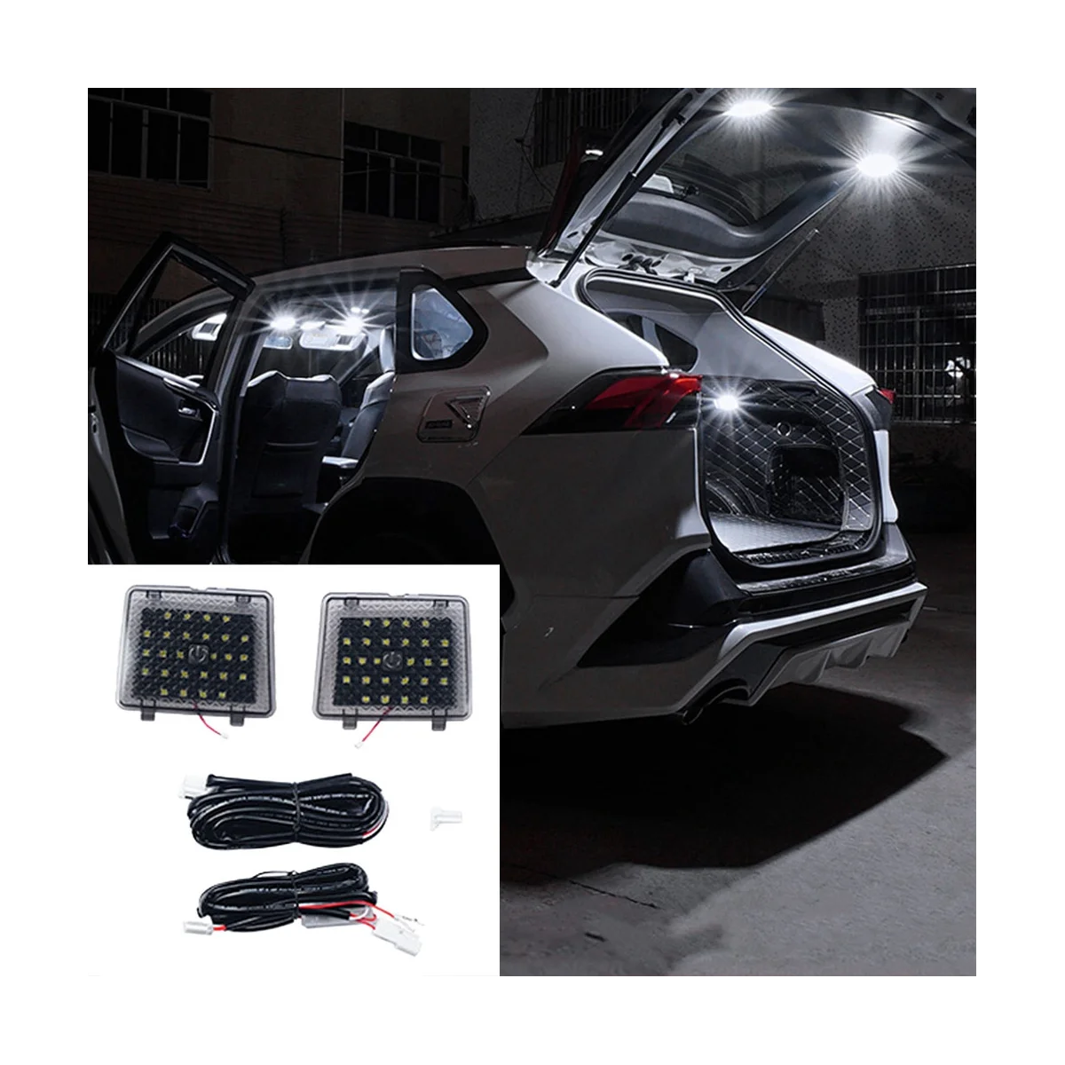 

Trunk Interior Lighting Reading Light Automatic Induction Decoration Lamp Trunk Lamp for Toyota Rav4 2020 2021