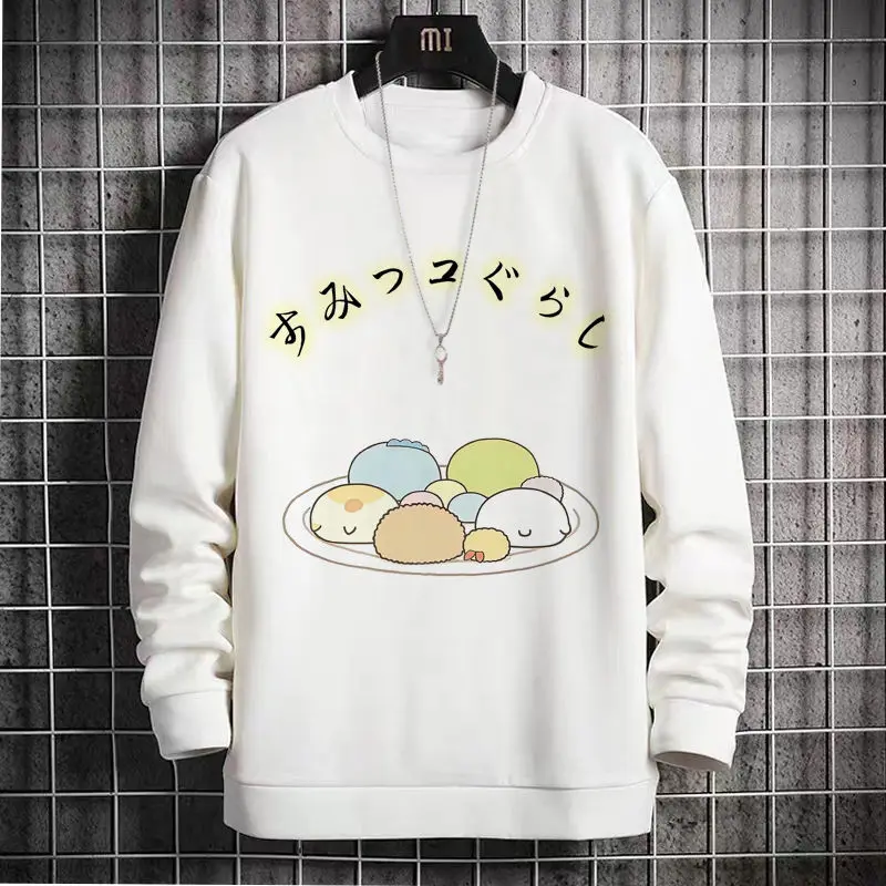 أنيمي لعبة ركن مخلوق Crewneck البلوز الأبيض الباندا القط البطريق الكرتون لطيف الشباب الصوف الملابس الشتوية