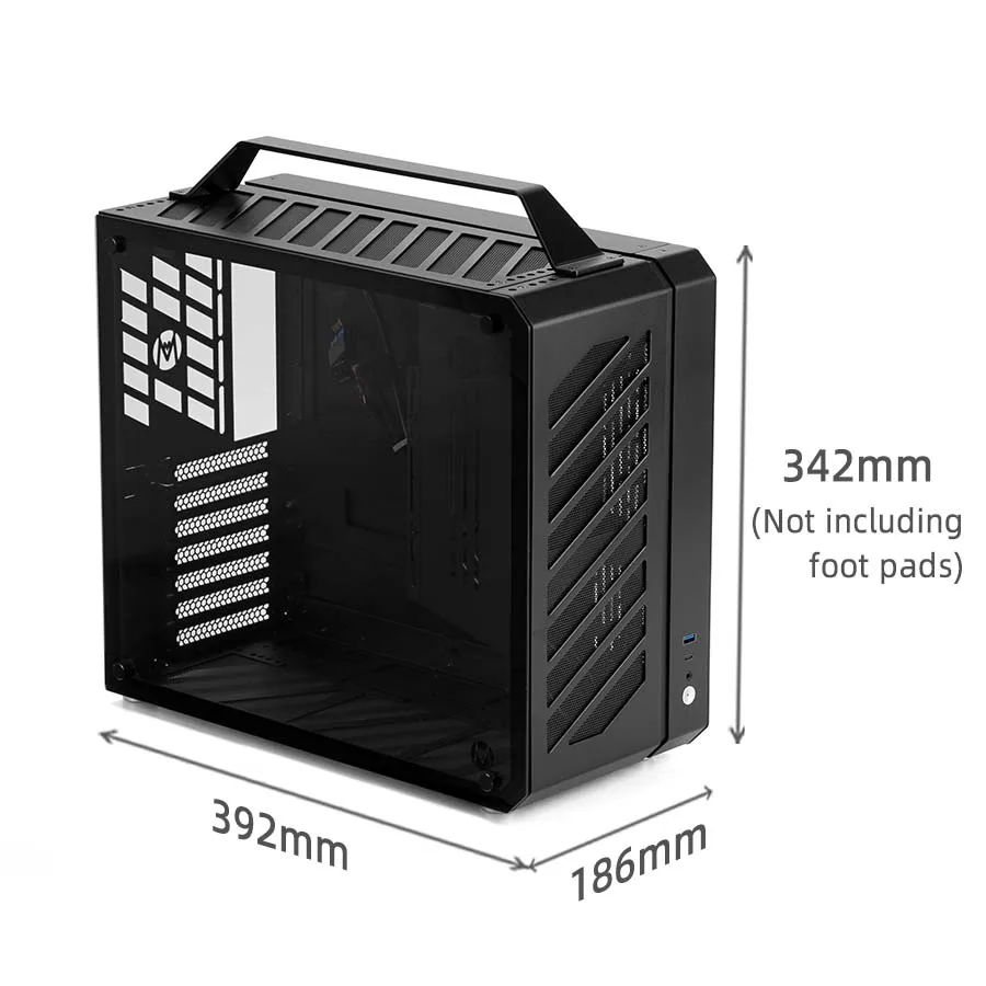 Mechanic Master Computer Case C34Plus Desktop Unit Box Side Transparent Flexible Convenient Aluminum PC Cube Mini Assemble