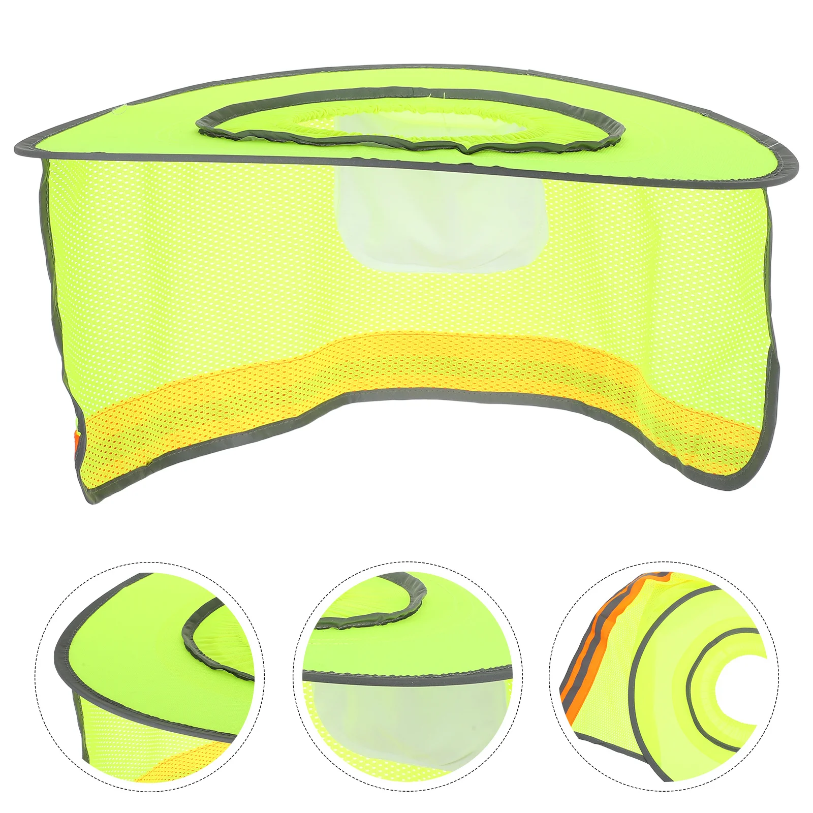 

Sunproof Hard Hat Brim with Wide Mesh Visor for Heat Protection Cooling Ventilation Compatibility with Standard Helmets