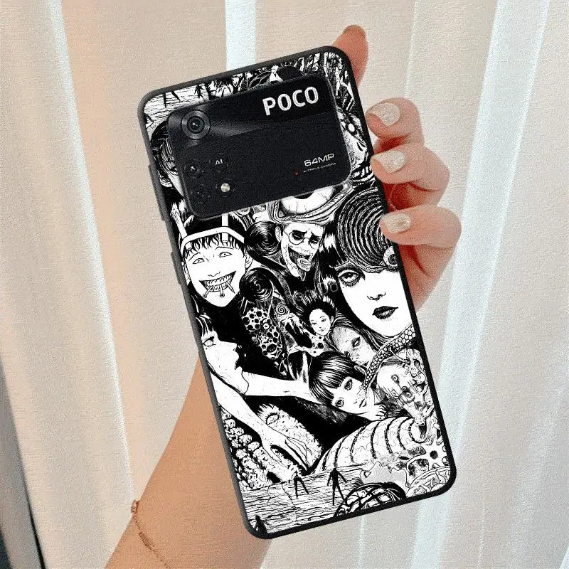 Tomie Anime Girl J-unji Ito Comics Phone case for Xiaomi Poco F1 F3 F5 X3 NFC X4Pro GT X5 Pro5G M3 M4 Pro M5 s C40 C50 C51 C61