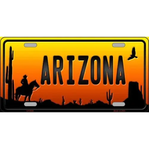 Cowboy Arizona Scenic Novelty Art Metal sign Metal Tin Sign Plaque Wall Decor