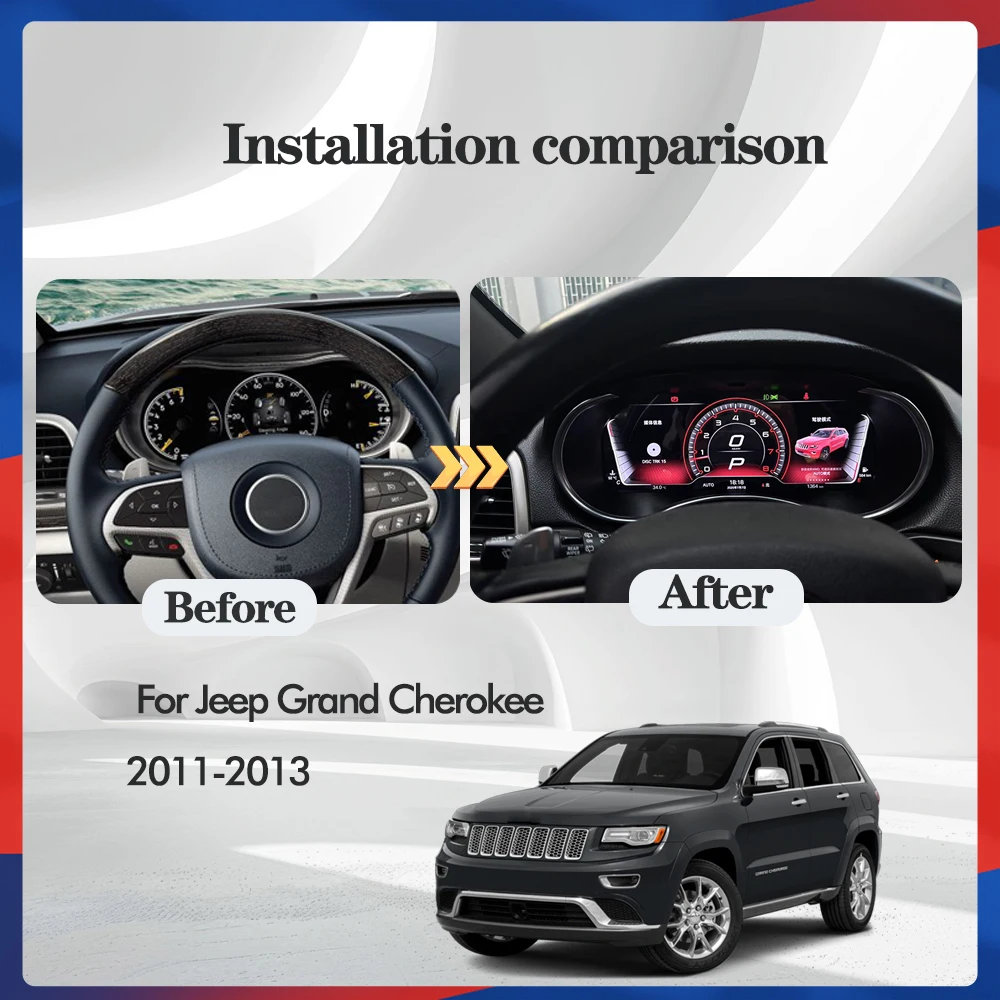 

Original Digital LCD Dashboard For Jeep Grand Cherokee 2014-2021 3D model Cluster instrument Cockpit speedometer