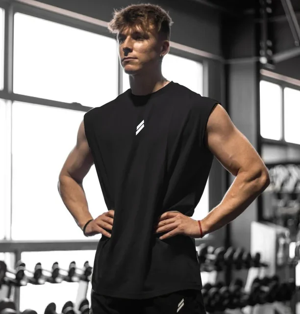 Męska koszulka bez rękawów szybkoschnąca koszulka fitness kulturystyka męska modna koszulka do koszykówki siateczkowa oddychająca letnia koszulka na siłownię męska