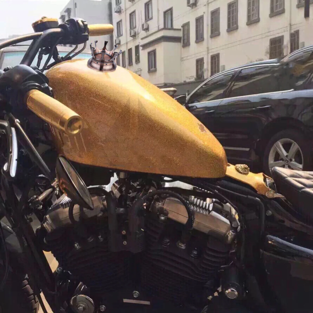 Motorcycle Fuel Cover Replacement Gas Cap for Xl 883 1200 Metal Oil Cap Rotary Style Look