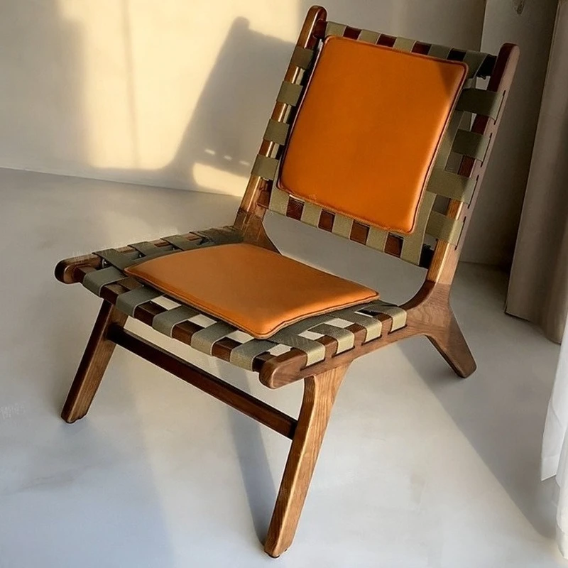 

Designer single reading chair leisure retro small apartment reading chair living room single sofa home light luxury