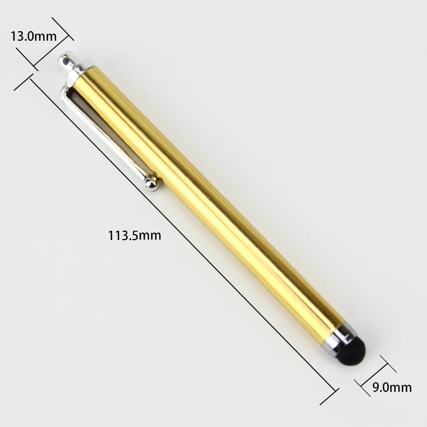 1000pcs/lot  Wholesale Long Metal Stylus Capacitive Pen Touch Pen for Mobile Phone Samsung Galaxy For IPhone IPad DHL