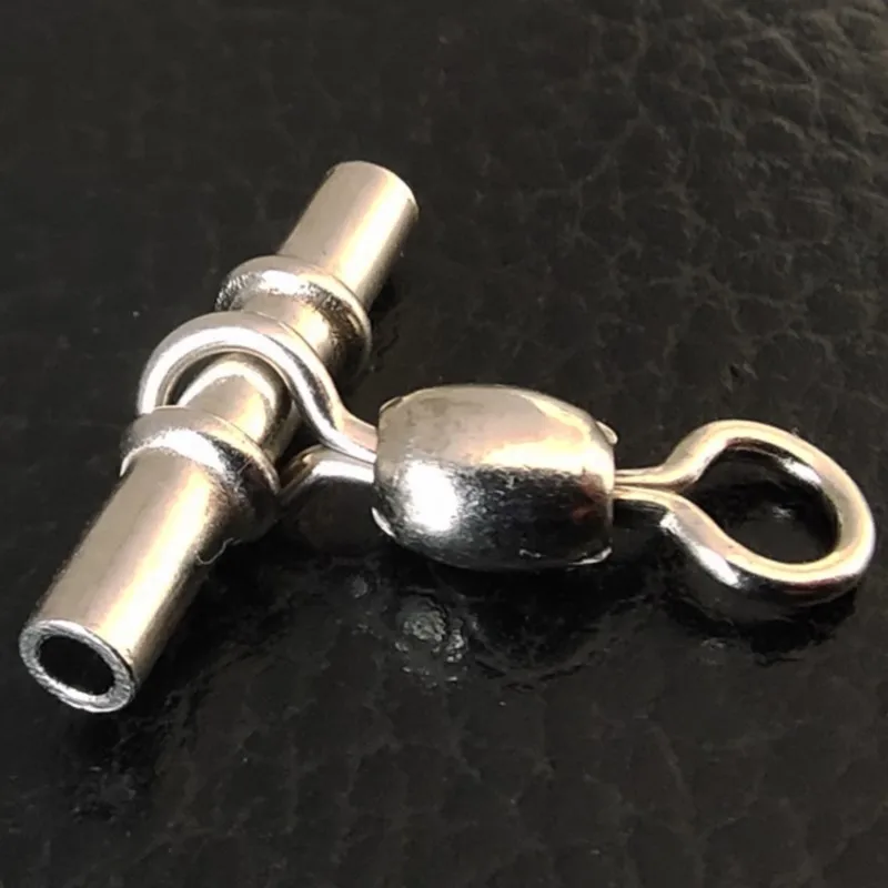 Émerillons à pression en acier inoxydable pour pêche à la carpe, connecteur solide, roulement à billes, accessoires de pêche, 100 pièces par lot