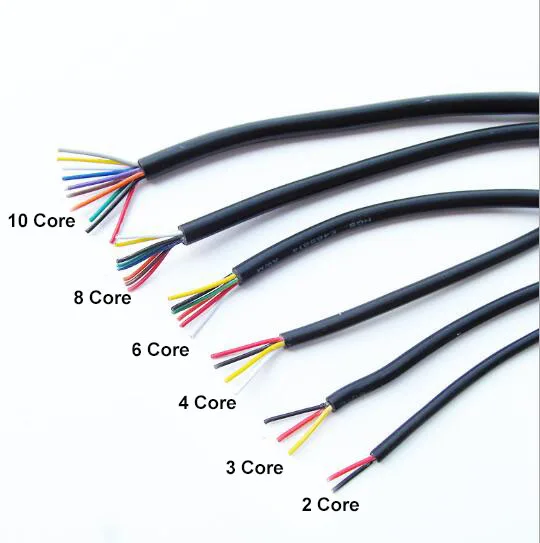 22AWG 20AWG 18AWG UL2464 4-жильный ПВХ Электрический кабель питания