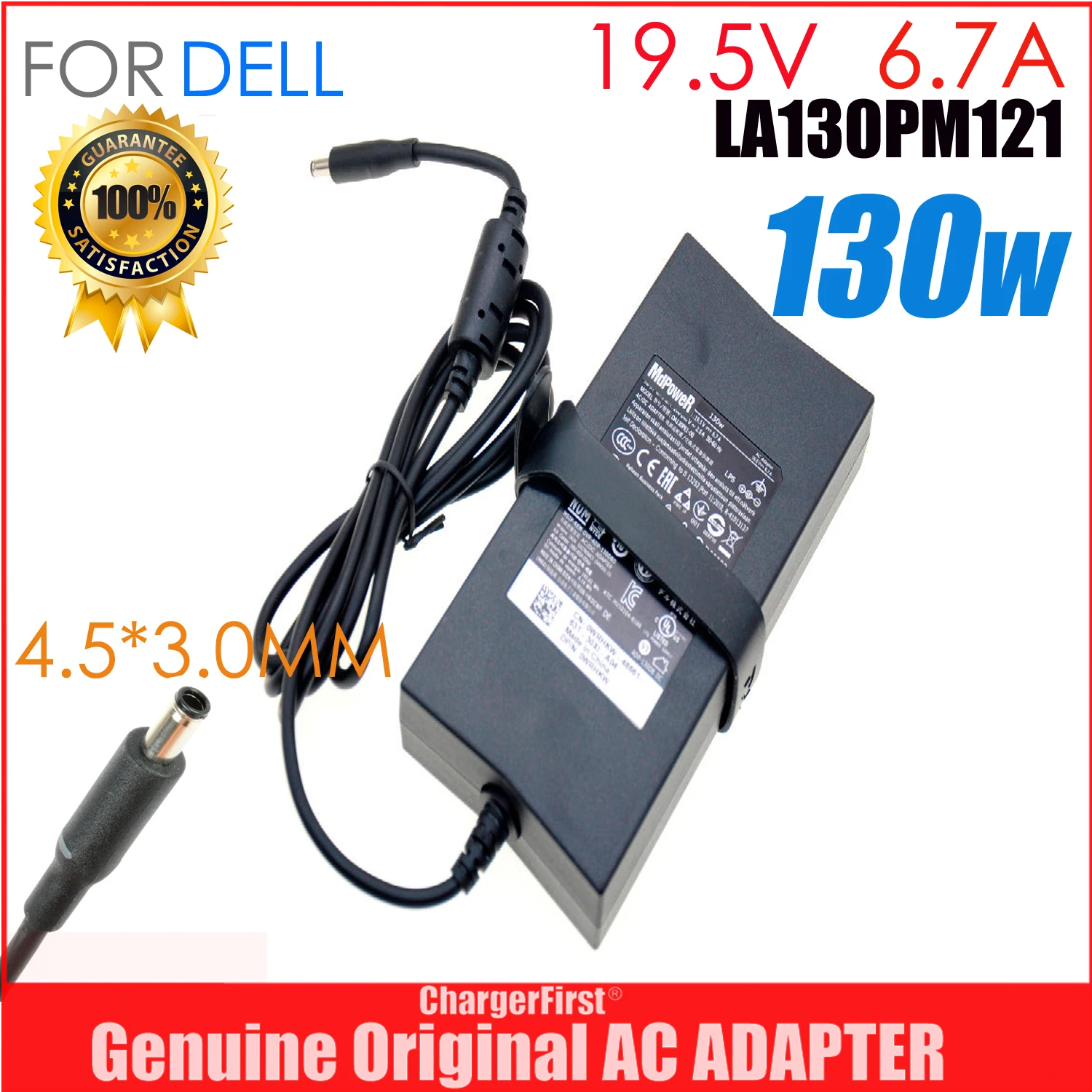 Genuine LA130PM121 130W 19.5V 6.7A 4.5*3.0mm Laptop AC Adapter For Dell Precision M5510 5520 5530 XPS15 9550 9560  DA130PE1-00