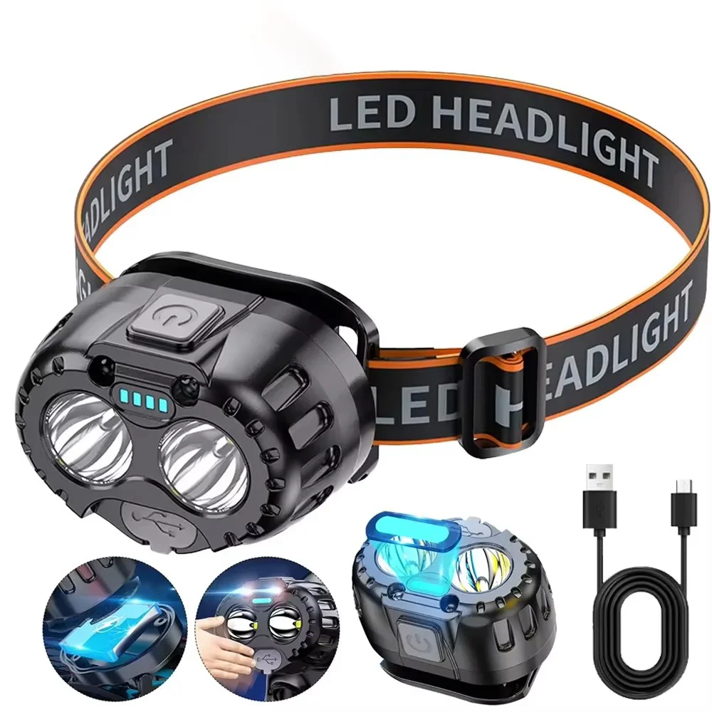 Emergency Head Flashlight Motion Sensor LED Forehead Flashli