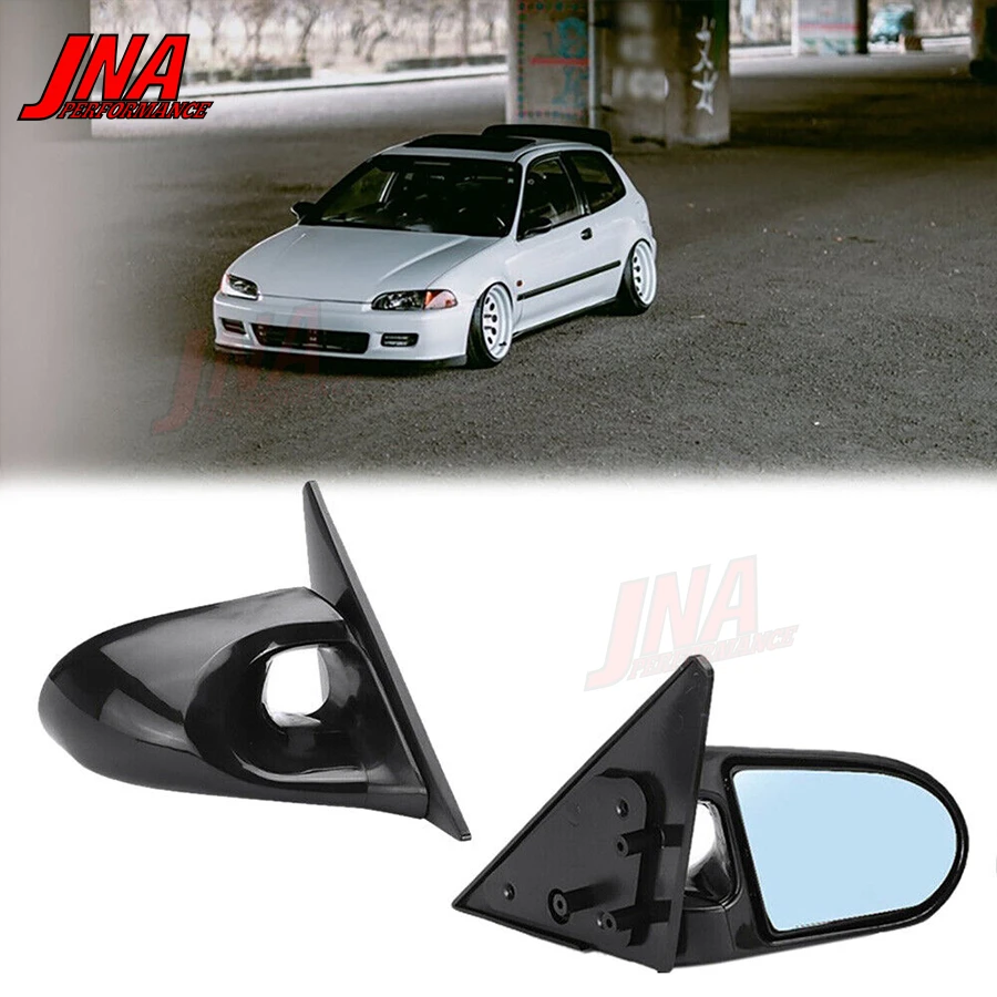 For EVO Ganador Rear View Mirror For Mitsubishi Lancer Evolution 1-3 Spoon Side Door Mirrors Blue Glass PC-MI20E