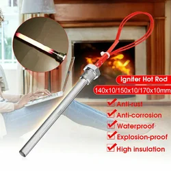 220V Lgniter Hot Rod Wood Pellet Heating Tube Fireplaces Grill Stove Part Winter Fireplace Heating Supplies