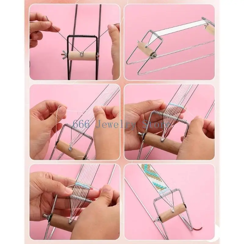 F2TD Beading Loom Bead Weaving Keving Gewelry Tool Tool สำหรับกำไลและสร้อยคอ