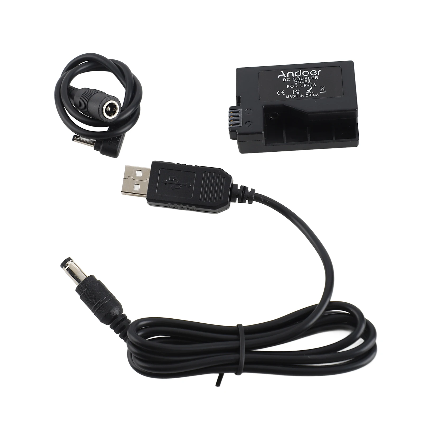 

Запасная батарея Andoer DR-E8 с USB-адаптером для зарядки (Power Bank) для камер 550D, 600D, 650D, 700D