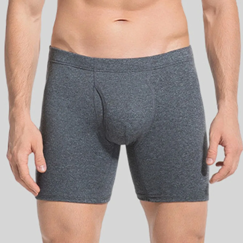 

Soft Sports Trunks Men Plus Size Boxers Casual Comfort Wear Classic Style Men's Trunks Long Leg Shorts Light Grey Boxer Shorts