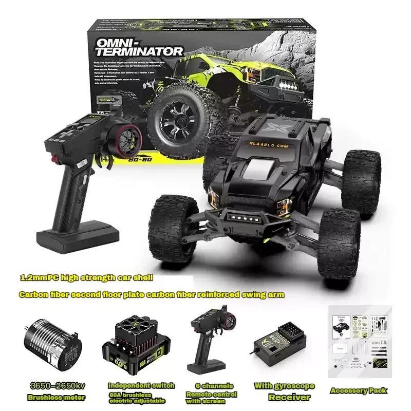 

Радиоуправляемые автомобили RZ001 Monster Truck Всемогущий терминатор 4WD 1:10 Бесщеточный электрический внедорожный радиоуправляемый модель игрушечного автомобиля Рождественский подарок