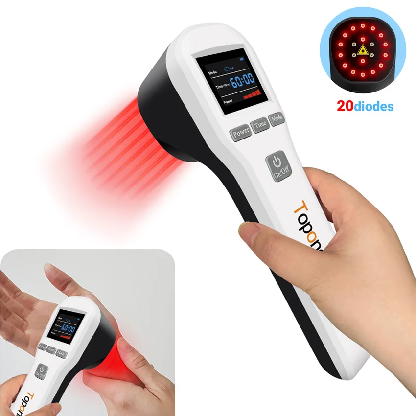 650nm 808nm Physicaltherapy Equipment Red Light Therapy Device for Humans Animals Arthritis Pain Cold Laser Treatment 20Diodes