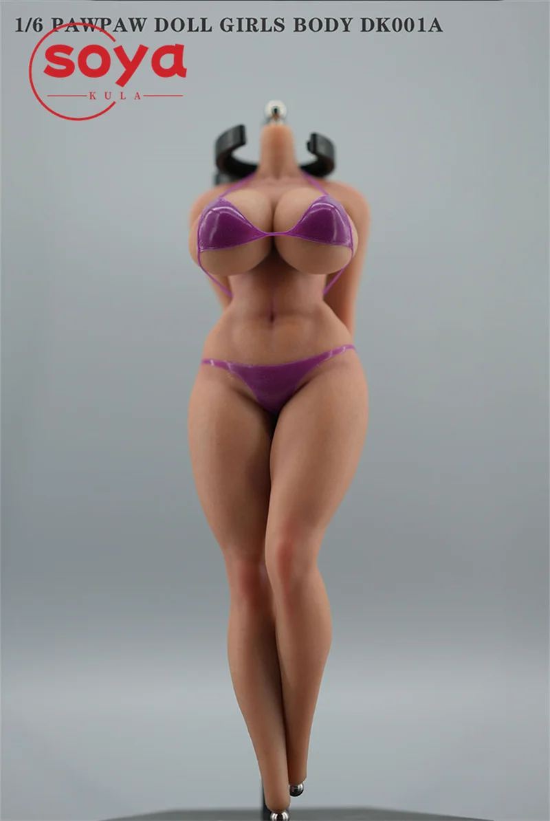 PawPawDoll DK001A 1/6 アニメガール特大胸シームレスボディ26.5cmメイクプラチナシリコン女性兵士アクションフィギュアドール