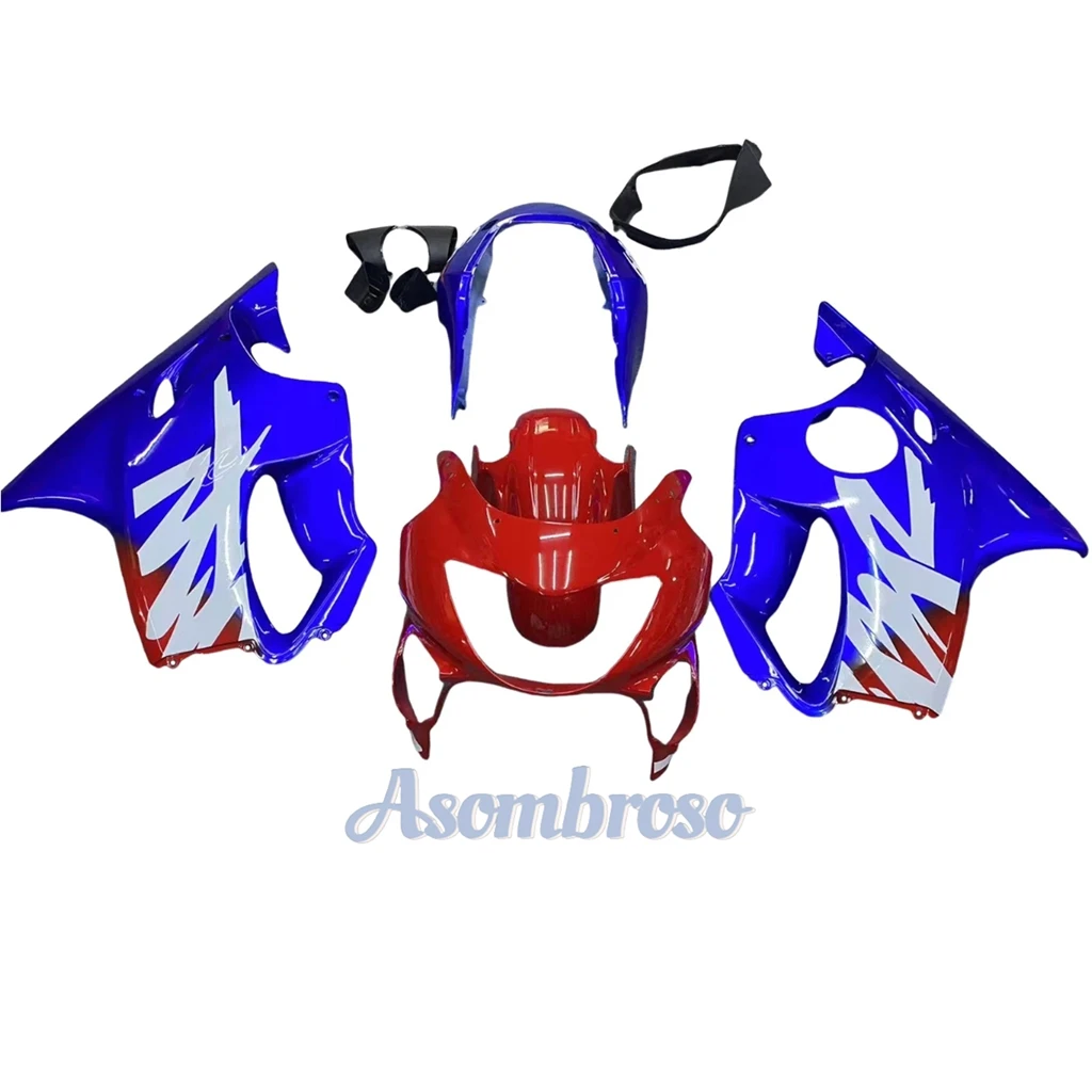 1999 - 2000 CBR600 F4 Fairings CBR 600F دراجة نارية استبدال لوحات الجسم ABS حقن هيكل السيارة مجموعة |   أزرق أحمر