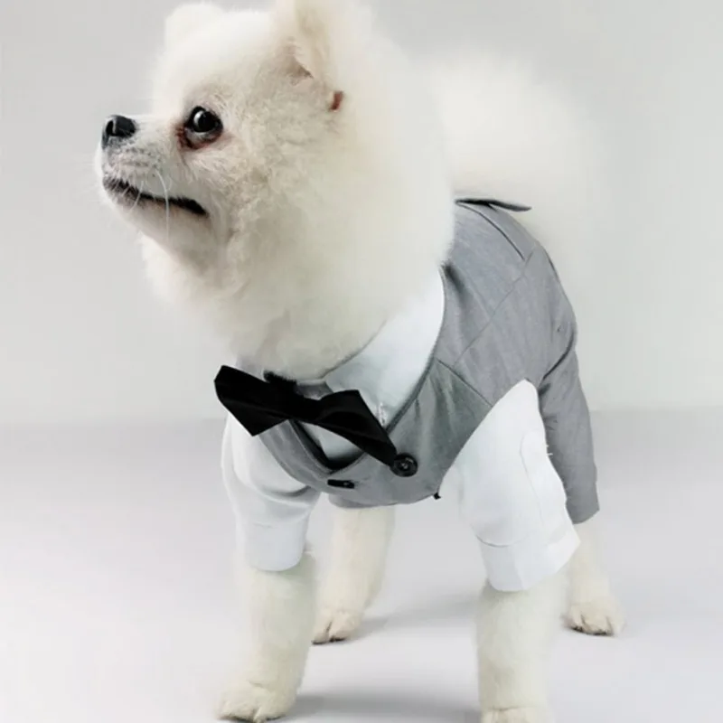 Fashion Pet Clothes Shirt Suit Waistcoat Vest Stylish For Dog Cat Puppies Wedding Suit