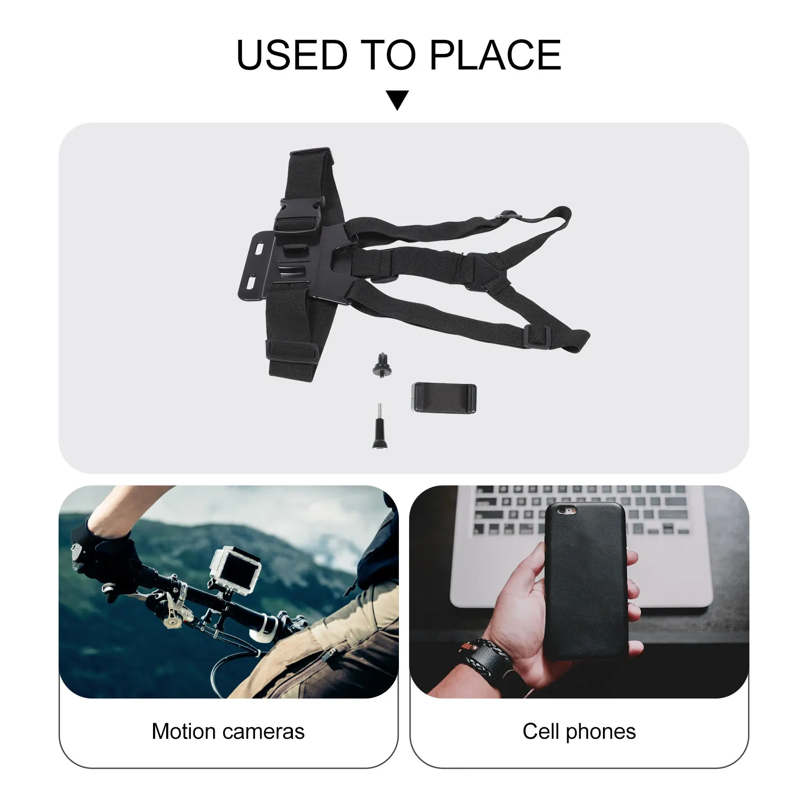 

Sports Camera Chest Hanger Strap Fasten Belt Outdoor Photography Harness for Phone Body Mount Adjustable