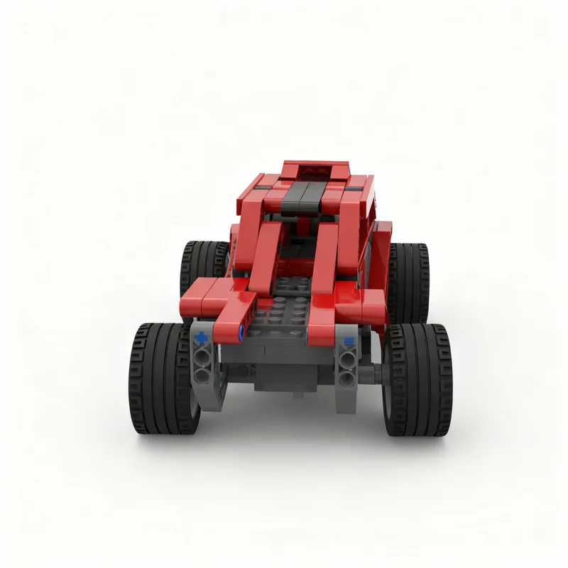 194pcs MOC Pull Back Beach Buggy Inline-2 Engine Cars Model Building Blocks Display Assemble Collection Idea Education Creative