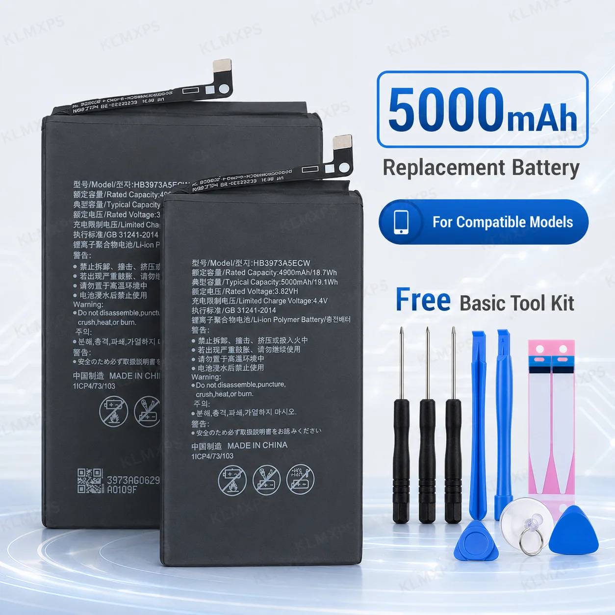 HB3973A5ECW 5000mAh Fast Charging Battery for Huawei Mate20X Honor 8X Max Note10 High Capacity Replacement Lithium Phone Battery
