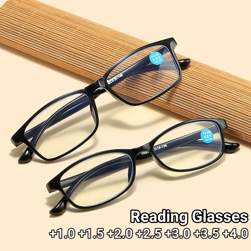 

2024 Minimally Small Frame Reading Glasses Ultra Light TR90 Presbyopia Glasses for Women Men HD lens Anti Blue Light Glasses