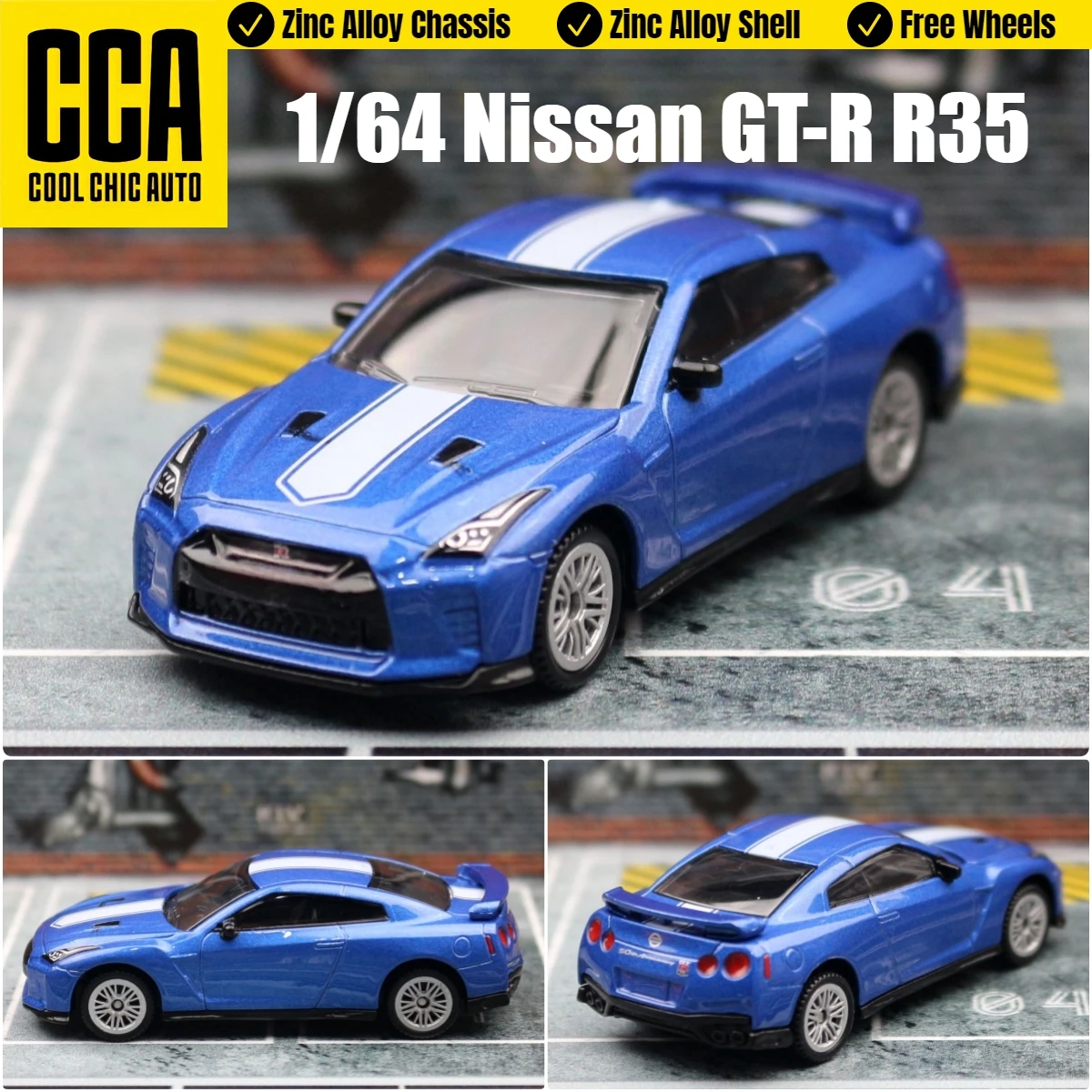 1/64 Nissan GTR R35 Miniature Model CCA MSZ 3