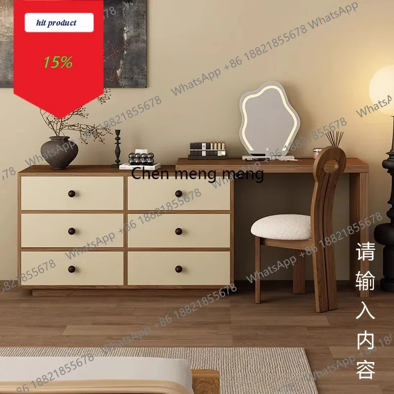 

M45 Retro Solid Wood Makeup Vanities New Style Modern Simple Bedroom Makeup Vanitie Drawers Telescopic Storage Furniture Tocador
