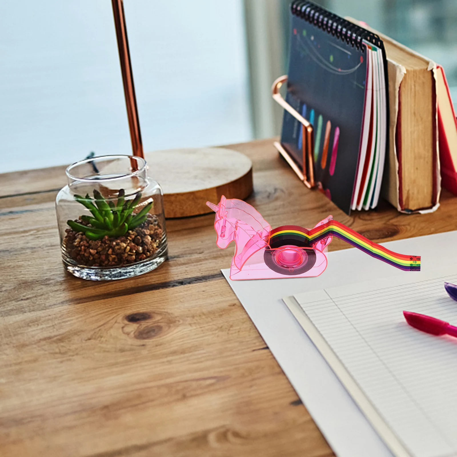 1 مجموعة 1 مجموعة من القاطع جميل المحمولة الشريط موزع لمكتب المدرسة المنزل استخدام قابلة لإعادة الاستخدام سطح المكتب لاصق أداة المنزلية #1