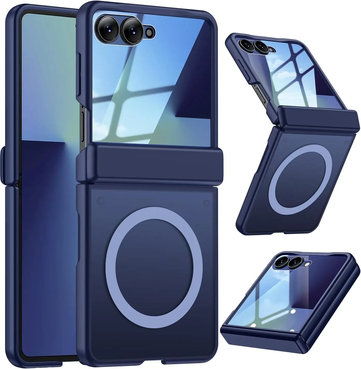 

case for Samsung Z FLIP 7 Matte skin texture semi transparent protective case magnetic full coverage Wireless Charging plain