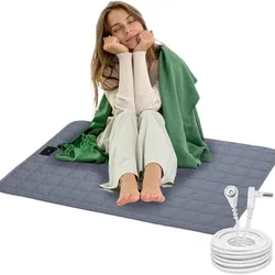 Grounding Mat Cotton Grounding Sleep Sheet with 15Ft Grounding Cord Silver Fiber Earth Connected Mat Improve Sleep Energy