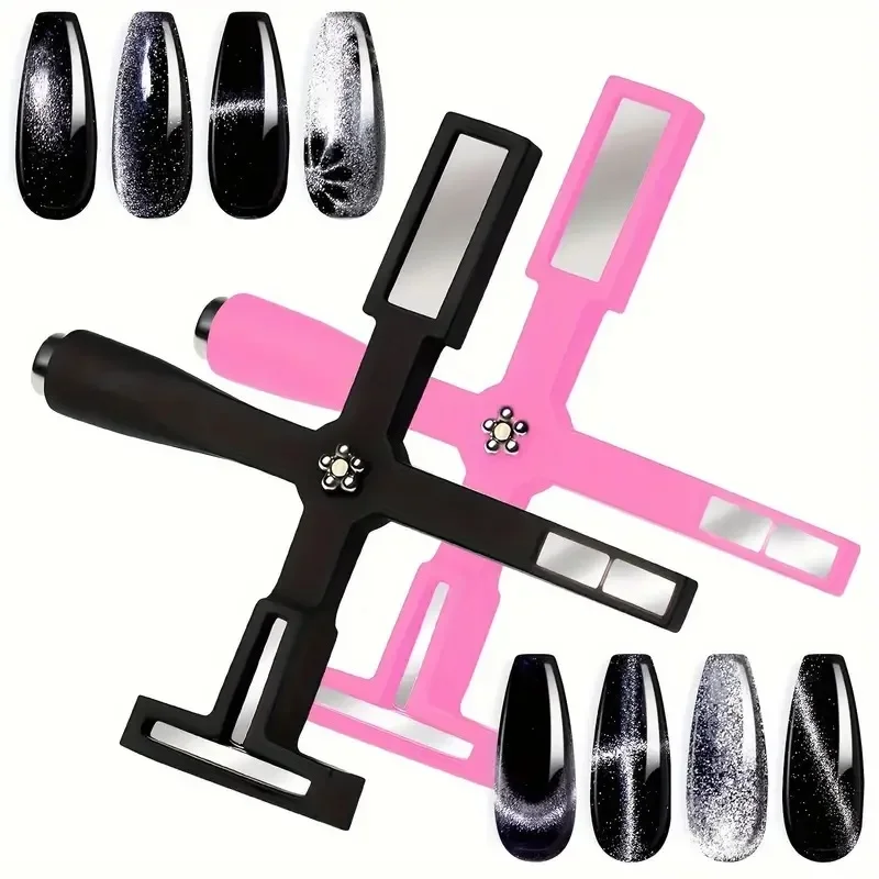 

5 IN 1 Multi-function Cat Eye Magnetic Stick Nail Magnet Board for Nail Gel Polish Line Strip Effect Nail Art Decal Tools