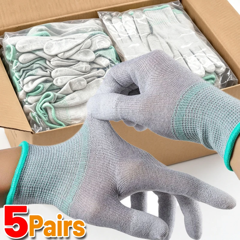 Elastic Non-Slip Anti Static ESD Gloves for Phone Electronic Parts Repair Anti-static Finger Protective PU Coated Working Gloves