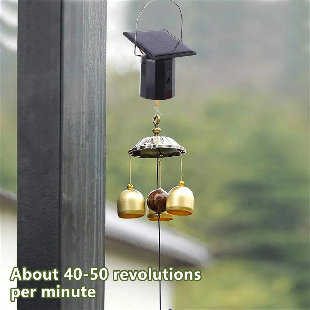 NOCM Solar Powered Wind Spinner Solar Motor with Hook No Batteries Requireds Hanging Rotating Motor for Outdoor Garden Patio