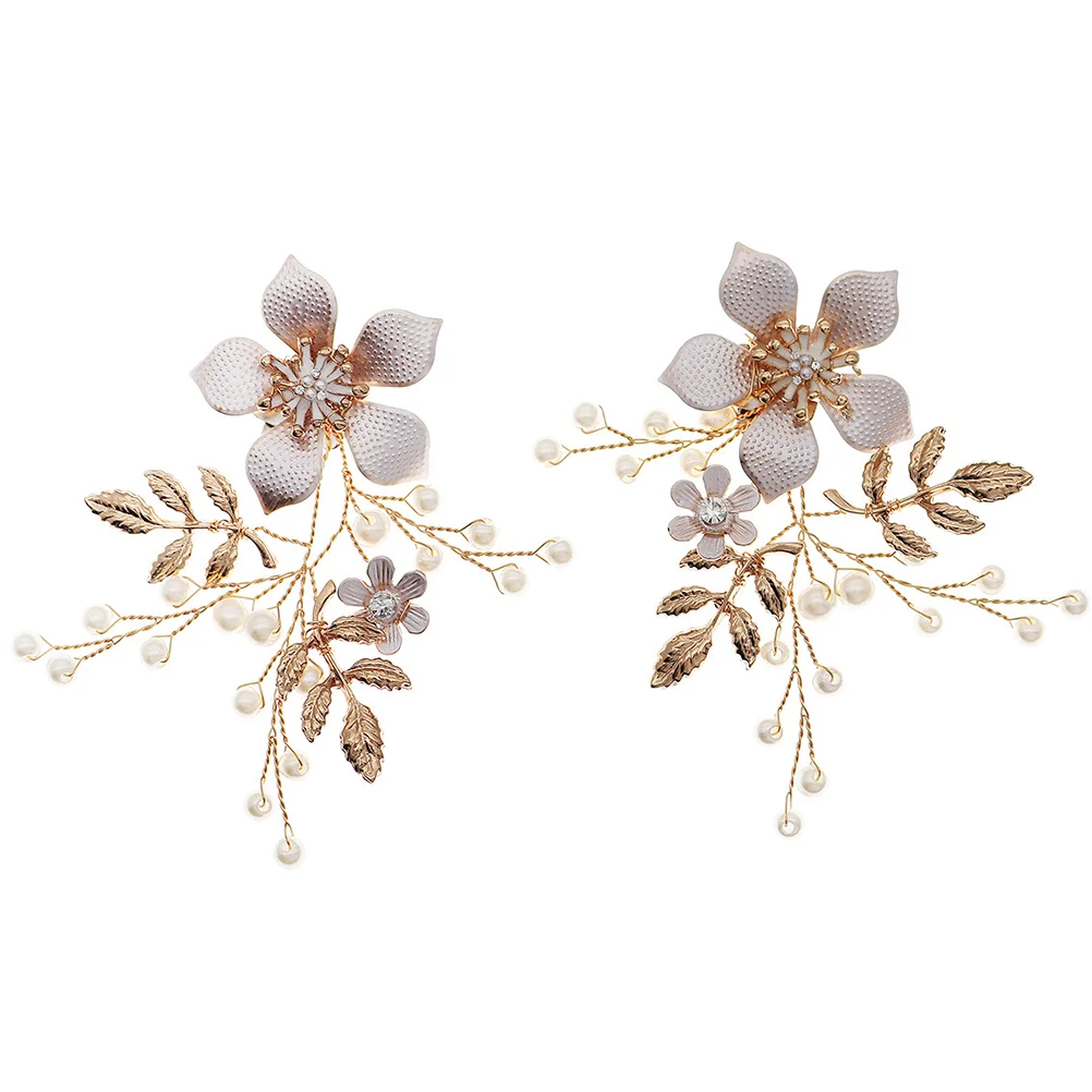 Shoe Decoration Clip Embellishments Flower Clips Wedding Ceremony Decorations Imitation Pearls Women's