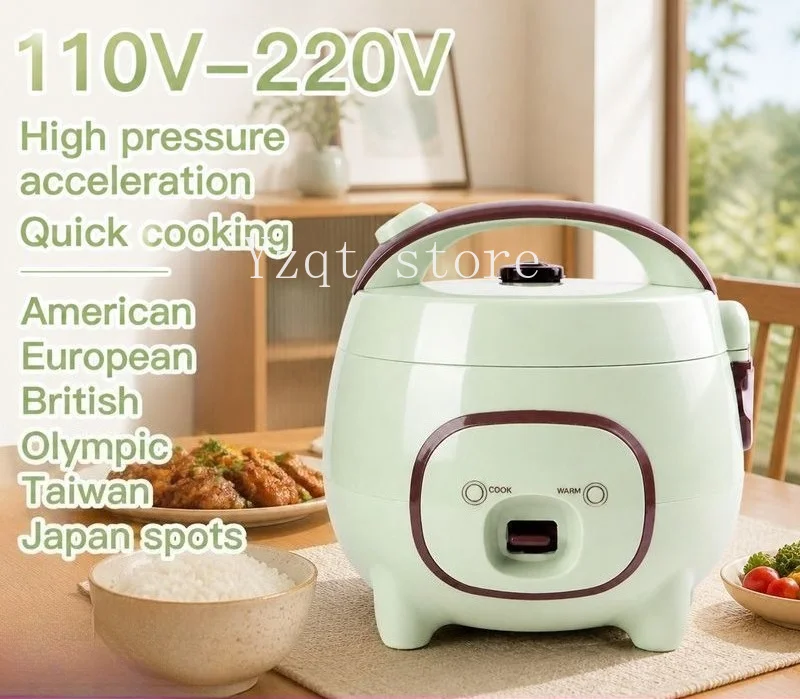 Cross-border mini, rice cooker 110V-220V does not stick to the liner, dual-purpose cooking, wholesale of dormitory household