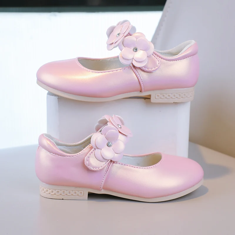 Herbst Mädchen Mary Jane Applikationen niedrigen Absatz schöne Kinder Prinzessin Schuh drei Farben spitzen Zehen atmungsaktiven Kinder Schuh 26-36 – Detail 30