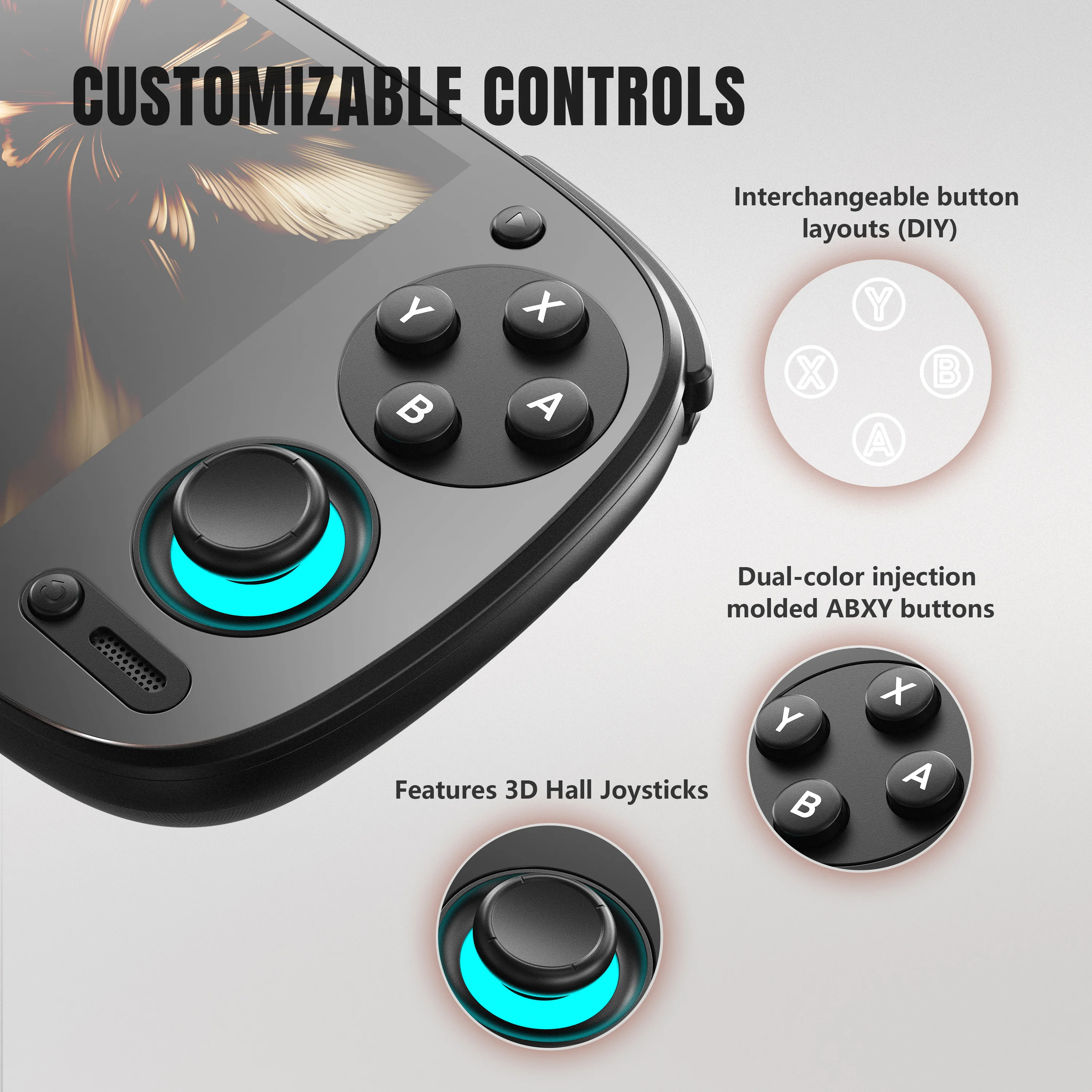 AMPOWN Retroid Pocket 5 RP5 Handheld Game Players 5.5'' AMOLED 1080P Screen Android 13 Portable Retro Video Game Player SD865